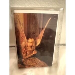 Vintage Christmas Card‎ Angel  Girl Fairy 10 Cards With Envelope